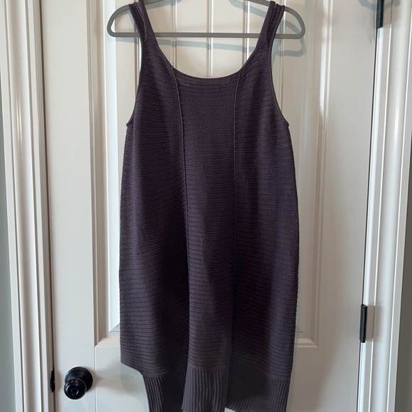 PERUVIAN connection dark chocolate brown tank tunic beautiful boho neutral LG - Picture 9 of 17